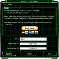 VolID(Disk Drives Serial Modifier) screenshot